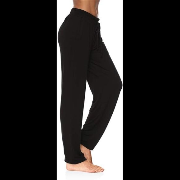 Women Yoga Pants Wide Leg Comfy Drawstring Loose Straight Lounge Workout Legging - Picture 3 of 6